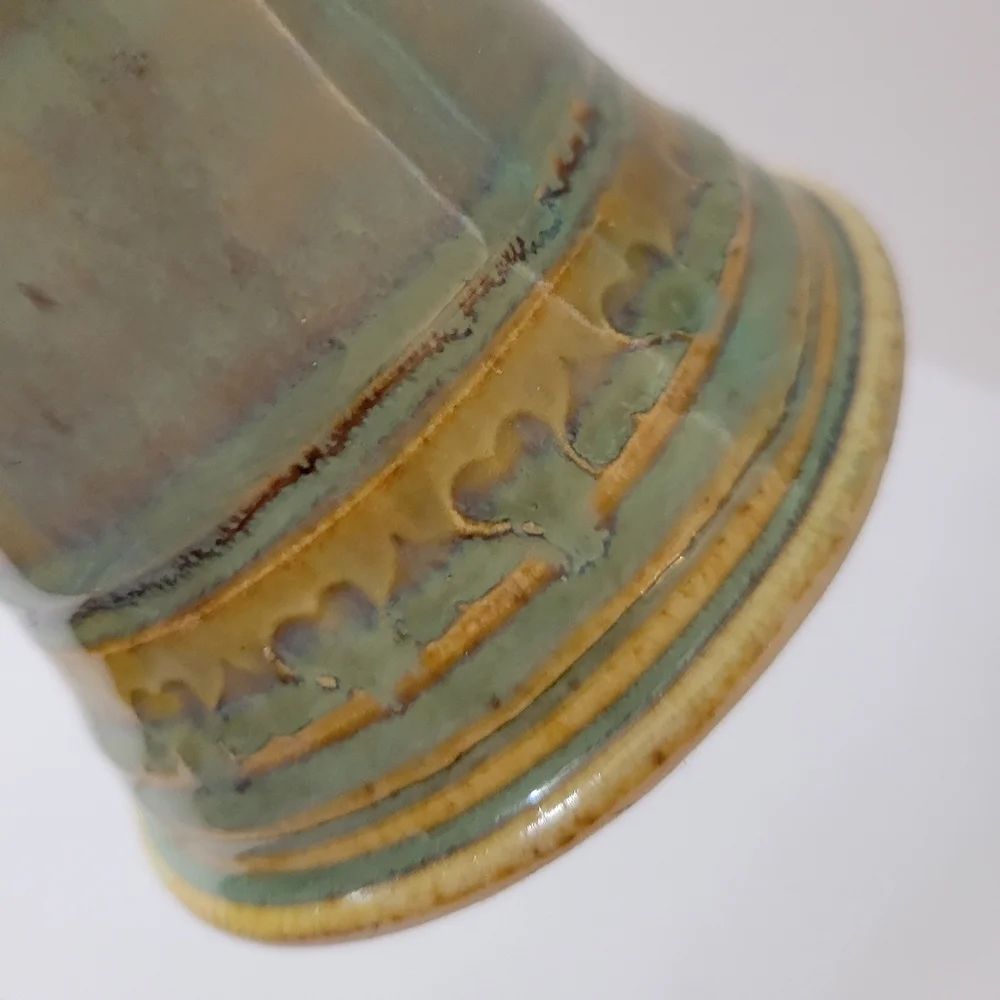 Dubin Art Pottery Vase Embossed Hearts